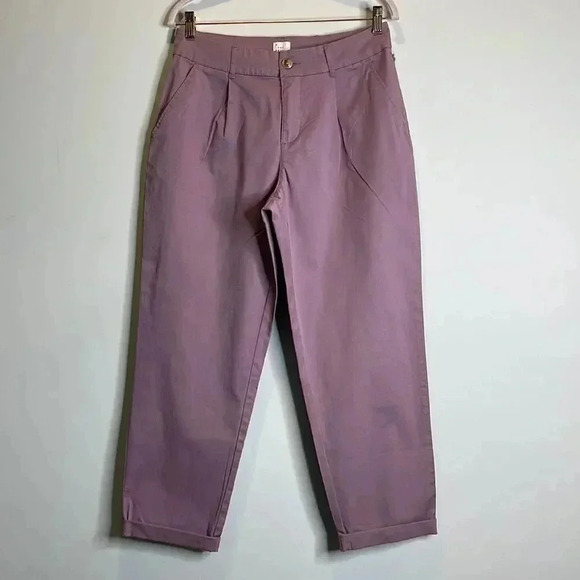Womens High Rise Straight Leg Ankle Pants Lilac Size 10A New Day NWT - Picture 4 of 12